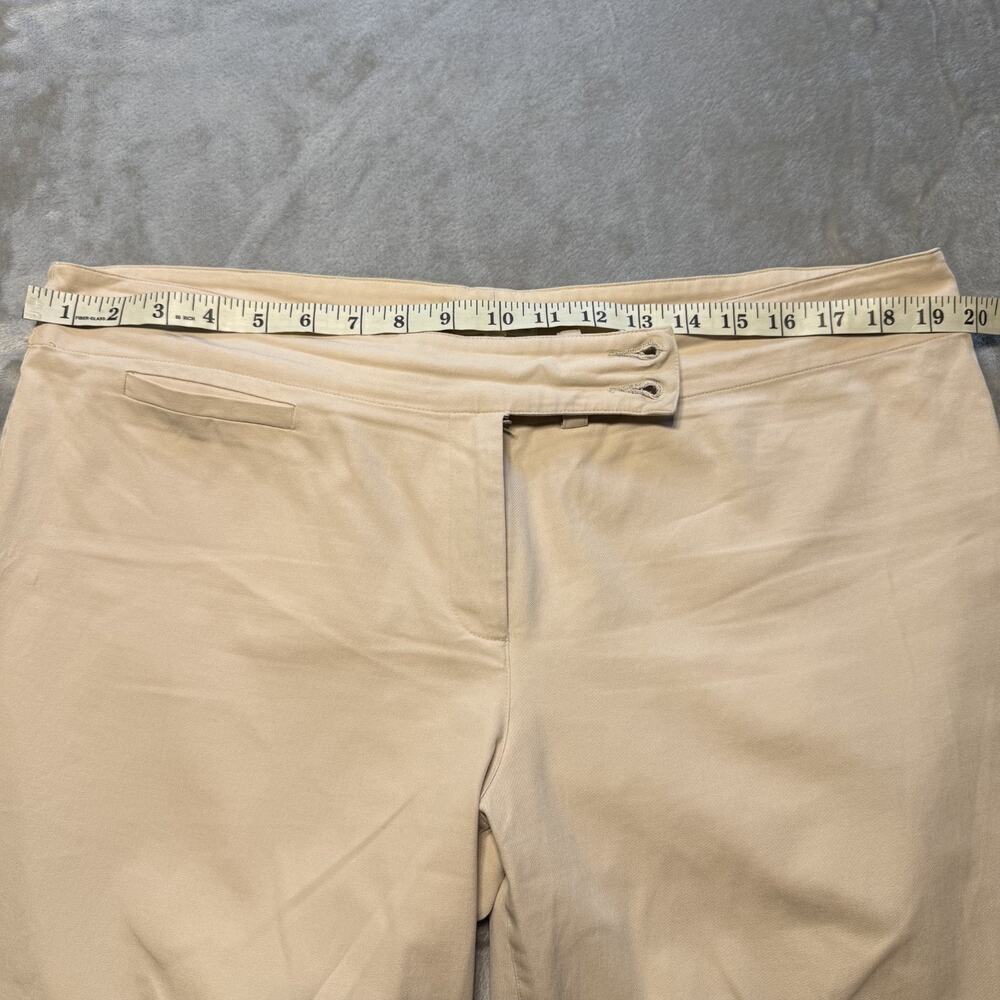 Eileen Fisher Pants Womens Large Beige Straight Leg Casual Trousers Lightweight - Picture 12 of 14